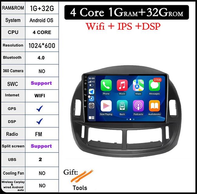 

DSP Для Toyota Previa LHD/RHD 2003 - 2008 QLED Android 14 Автомагнитола Стерео GPS Мультимедийный Видеоплеер Carplay Авторадио