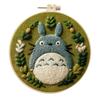 1 PC Totoro Flower Pattern Embroidery DIY Fabric Craft Set with Tools