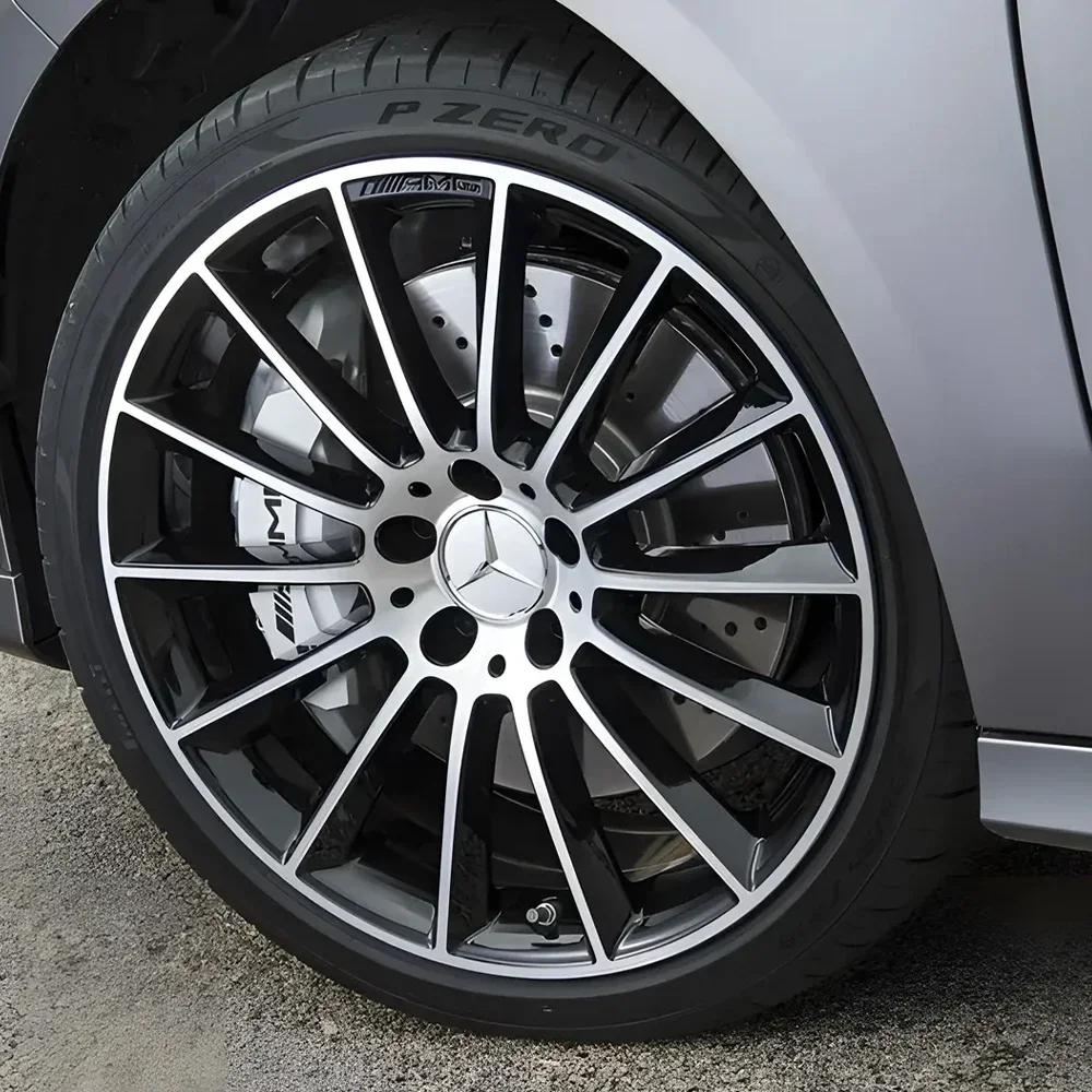 For Mercedes Benz 4PCS 75MM Car Wheel Center Hub Caps Tire Rim Covers Auto Accessories For Mercedes Benz AMG CLK CLA A180 W108 W