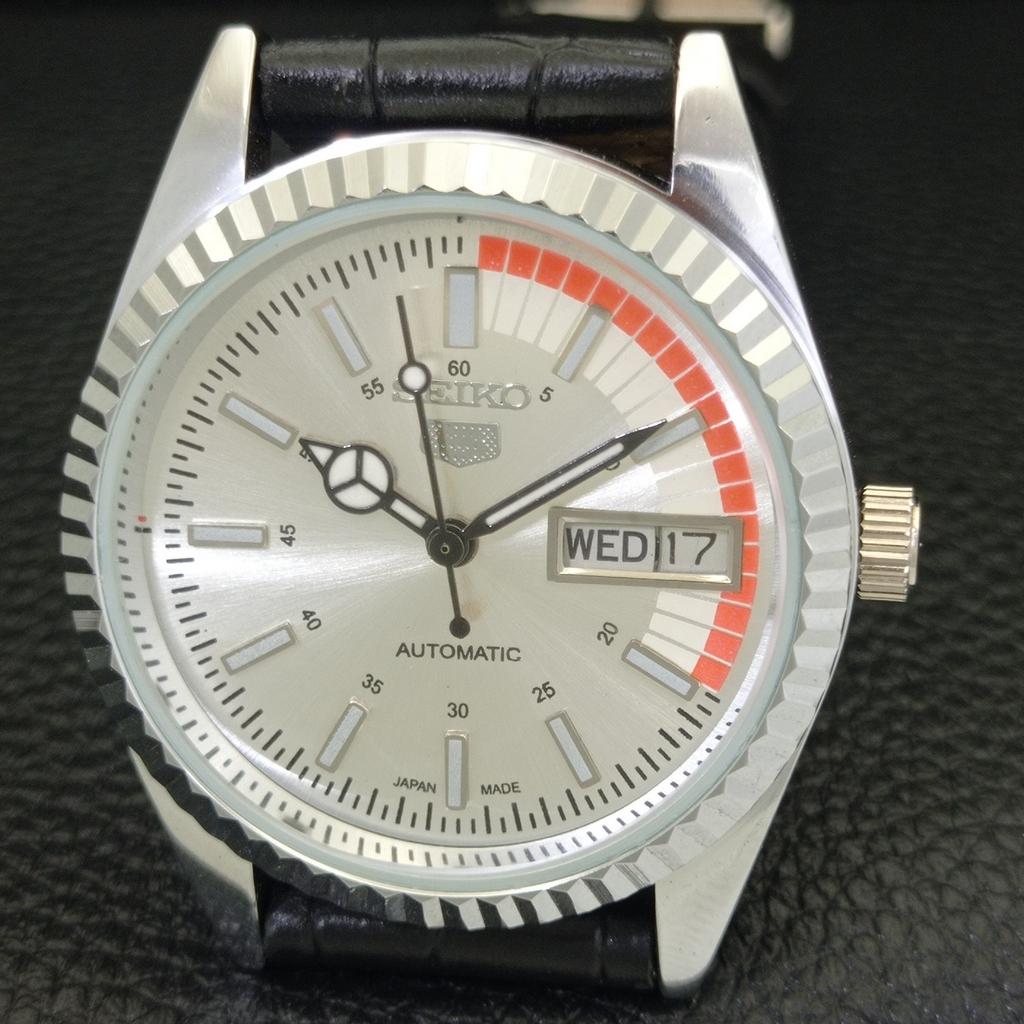 REFURBISHED SEIKO 5 AUTOMATIC 6309A VINTAGE JAPAN MENS SILVER WATCH a440691-9 Sk-a440691-1