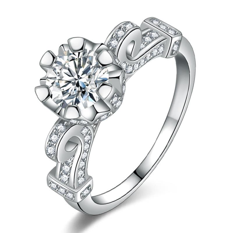 

Классическое кольцо Lindon из медного сплава с цирконием, женские ювелирные изделия, свадебный подарок для вечеринки 20 серебряный