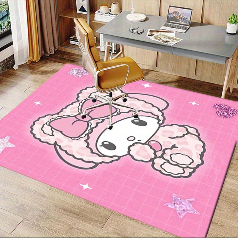 Office Rug My Melody, Kawaii Anti-Slip Rug, Machine Washable for Living Room, Bedroom, Office, Multiple Sizes, Bedroom Mat, Decorative Mat, Durable Ma