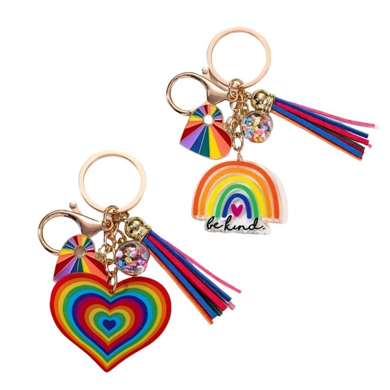 Adorable Heart Key Accessory Playful Tassels Accent Wonderful For Couples Lovers