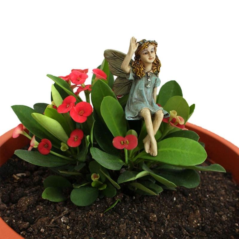6pcs Fairy Garden Miniature Fairies Figurines Decoration Fairy Garden Accessories for Home Outdoor Yard Lawn Flower Pot