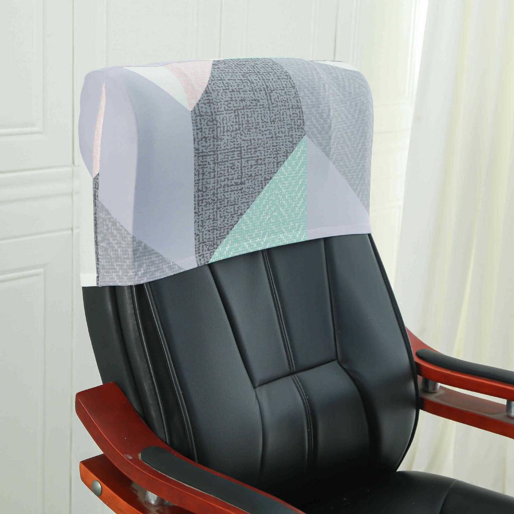 Elastic Boss Chair Headpillow Case Office Chair Cover Swivel Chair Headpillow Case Computer Chair Headpillow Seat Dustproof Head Cover