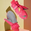 Cartoon Dinosaur Ski Snow Gloves Windproof Winter Mittens Durable Kids Thermal Gloves  Winter