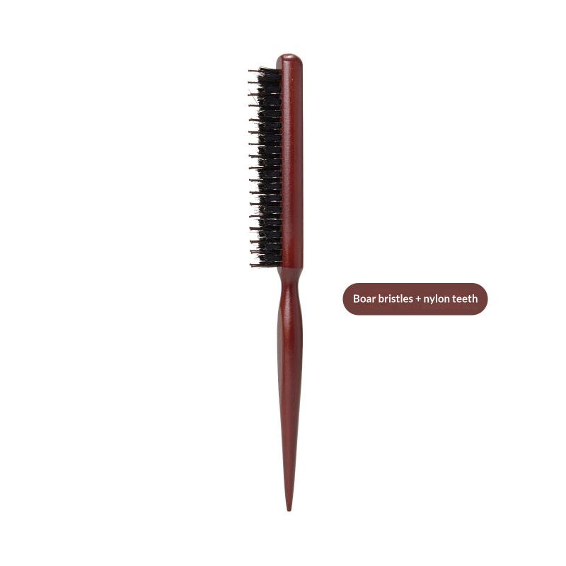Wooden Handle Hair Comb Hairs Fluffy Three Rows Boar Bristle Combs Hairdressing Back Teasing Brushes Hairdressing Styling Tools