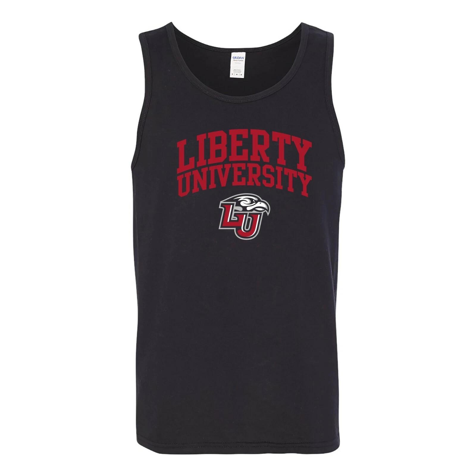 Liberty University Flames Arch Logo Tank Top - Navy M