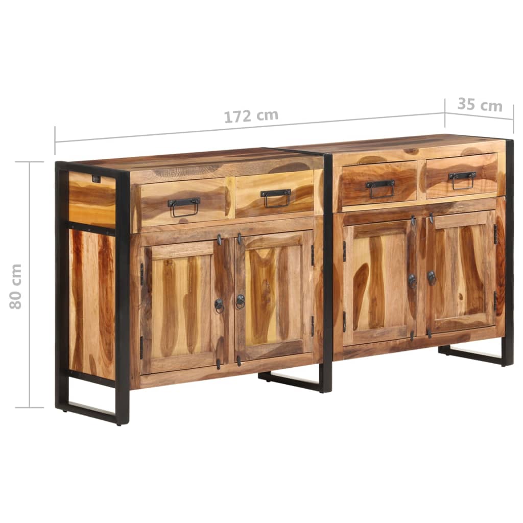 Sideboard 172x35x80 cm Solid Acacia Wood Honey Color