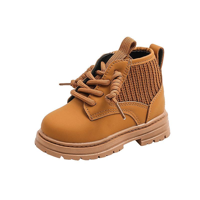 2025 New Korean Version of the Flat-bottomed Classmate Children's Martin Boots Girls' Medium-sized Short Boots Flat-bottomed Medium-sized Children's