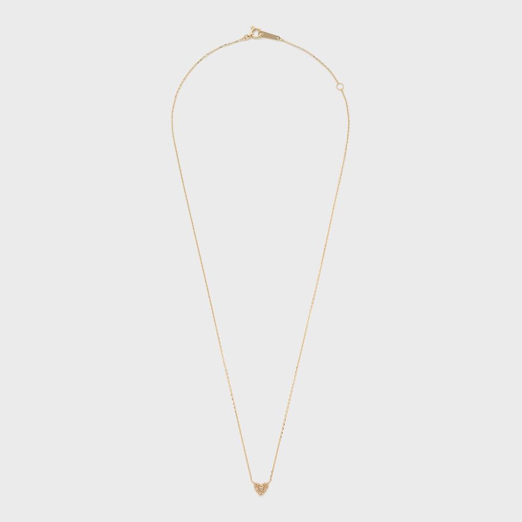 Tiny Motif K10 Diamond Heart Necklace [Noges] (0.03ct) 3024311602200999