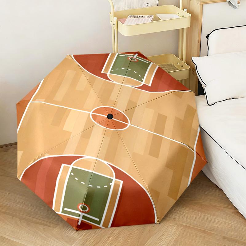1PC Soccer Ball Flames Water Automatic Umbrella - Suitable Travel Outdoor Portable Umbrella Birthday Gift Daily Essentials