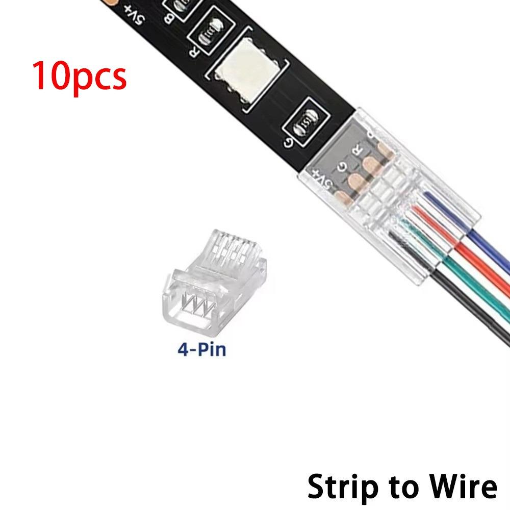 2Pin 3Pin 4Pin 5Pin Crystal Buckle for Light Strip Head 10MM LED To Strips  for SMD Strip Light