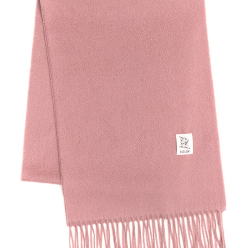 RECLOW RECLOW LAND 100% Cashmere Muffler Ash Pink