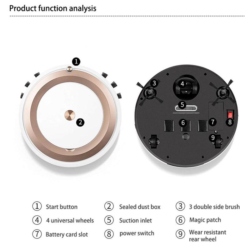 3 In 1 Intelligent Robot Robot Vacuum Cleaner Robot Vacuum Cleaner Remote Control Robot for Cleaning the Vacuum Cleaner On the Floor At Home | Vacuum