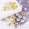 10pcs/lot Textured Saucer Shaped Copper Spacer Beads Lantern Beads Bracelet Necklace Separator DIY Beading Jewelry Accessories