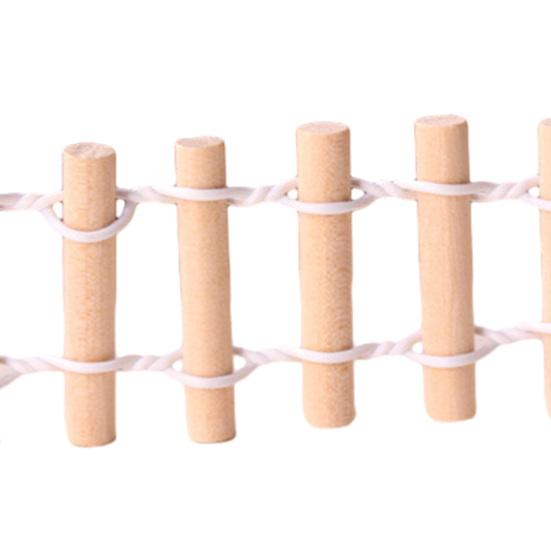 Mini Fairy Garden Fence 3.5x1.2" Miniature Wooden Decorative Picket Fence Building Model for Micro Landscape Dollhouse Accessories