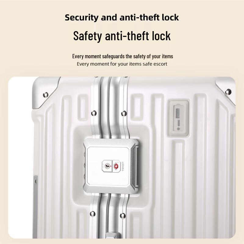 Aluminum Frame USB Charging Trolley Luggage