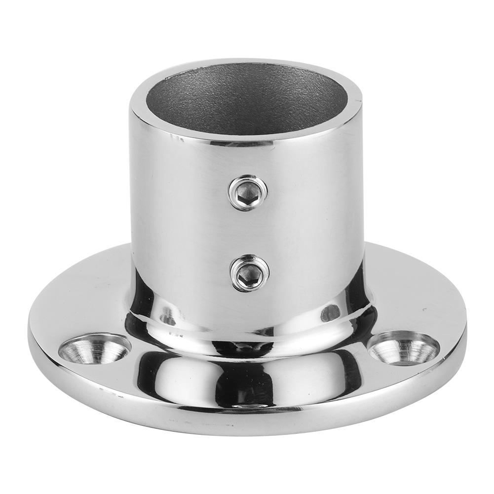 316 Stainless Steel Round Stanchion Base 90 Degree Marine Boat Hand Rail Fitting for 32mm Pipe