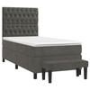 Sommier à lattes avec matelas - Maison Exclusive - 100x200 cm - Tête de lit réglable - Gris foncé