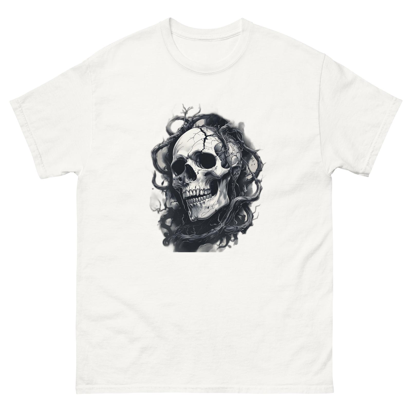 Twisted Vines Skull Gothic T-Shirt Dark Horror Skull Art for Alternative Fashion S разноцветный