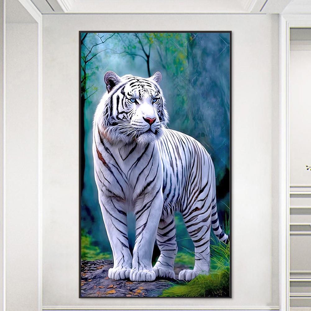 5D DIY Full Round Drill Diamond Painting Tiger Home Decoration Art Craft