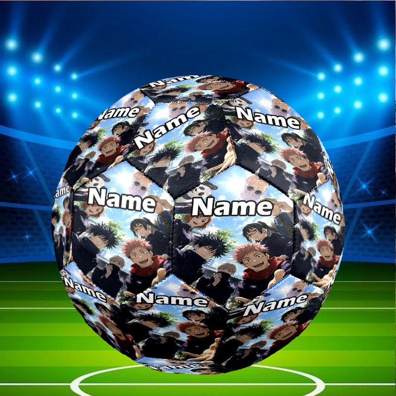 Custom Name Personalized Jujutsu Kaisen Print Size 5 Soccer Ball Training & Match Football, for Team, Kicking, Gift for Football Enthusiasts