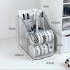 Multi-function Desktop Storage Box Transparent Cosmetics Organizer Box Makeup Brushes Holder