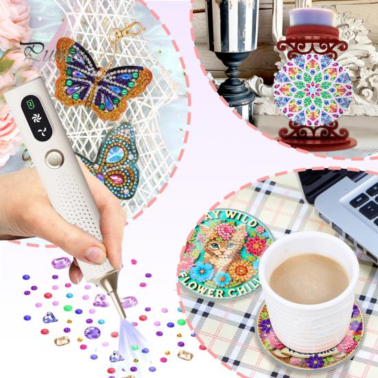 Vacuum Rhinestones Pen Painting Cordless Electric Art No Silent Rhinestone Picker Wax Needed Ergonomic Comfort Nail Tool Kit Suction
