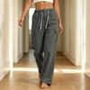 Women's Wide Leg Pants Loose Fit Color Casual Trousers