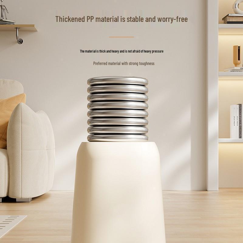 2024 New Style Large Capacity Trash Can with Push Lid for Living Room, Bathroom, Kitchen, and Toilet