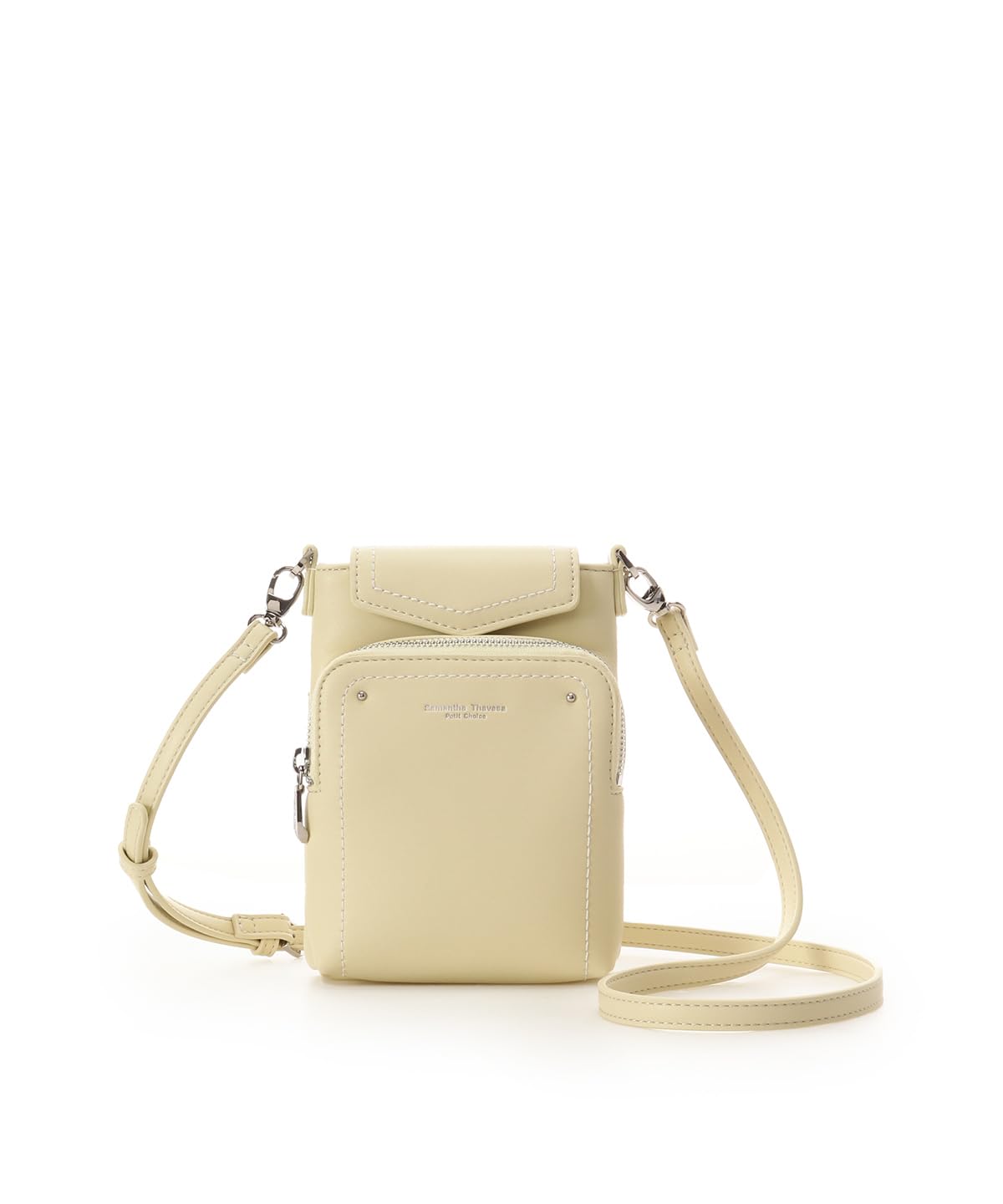 

Samantha Thavasa Petit Choice Простая наплечная сумка-кошелек на кнопке для смартфона для женщин