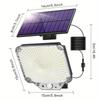 Outdoor LED Solar Wall Lights 344 LED Flood Lights with Remote Motion Sensor Lights with 3 Modes Solar Powered Security Lights