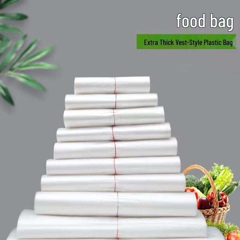 Disposable White Plastic Vest Handle Bags