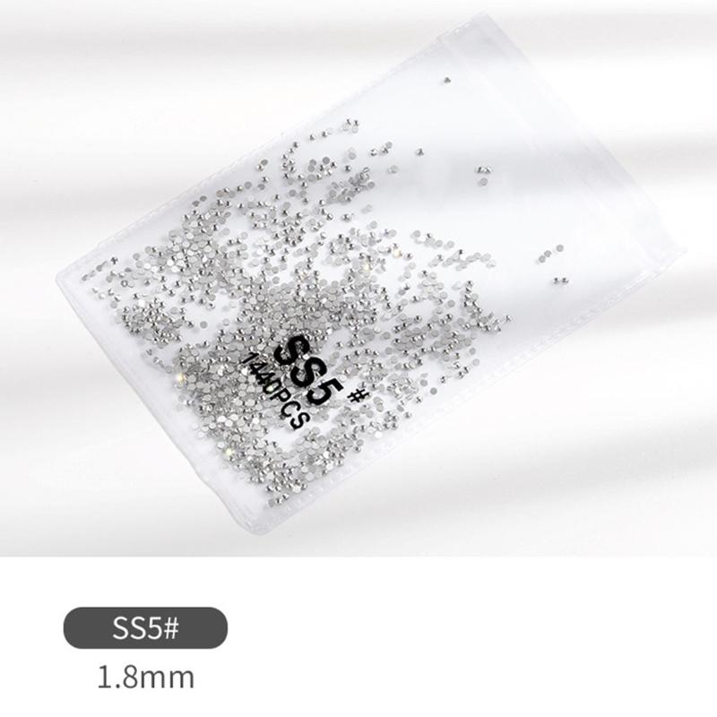 Mini Flatback for Rhinestones Crystals 3D Decorations Flat Back Stones Gems Set Nail Art Decoration