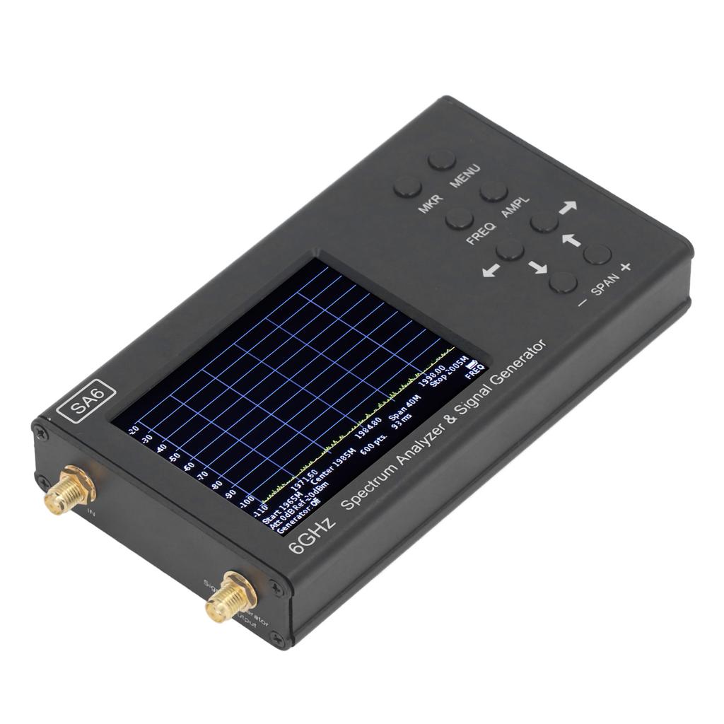 Analizor de spectru SA6 cu ecran tactil color de 3,2 inch, generator de semnal 6GHz pentru Wi-Fi 2G 4G LTE CDMA