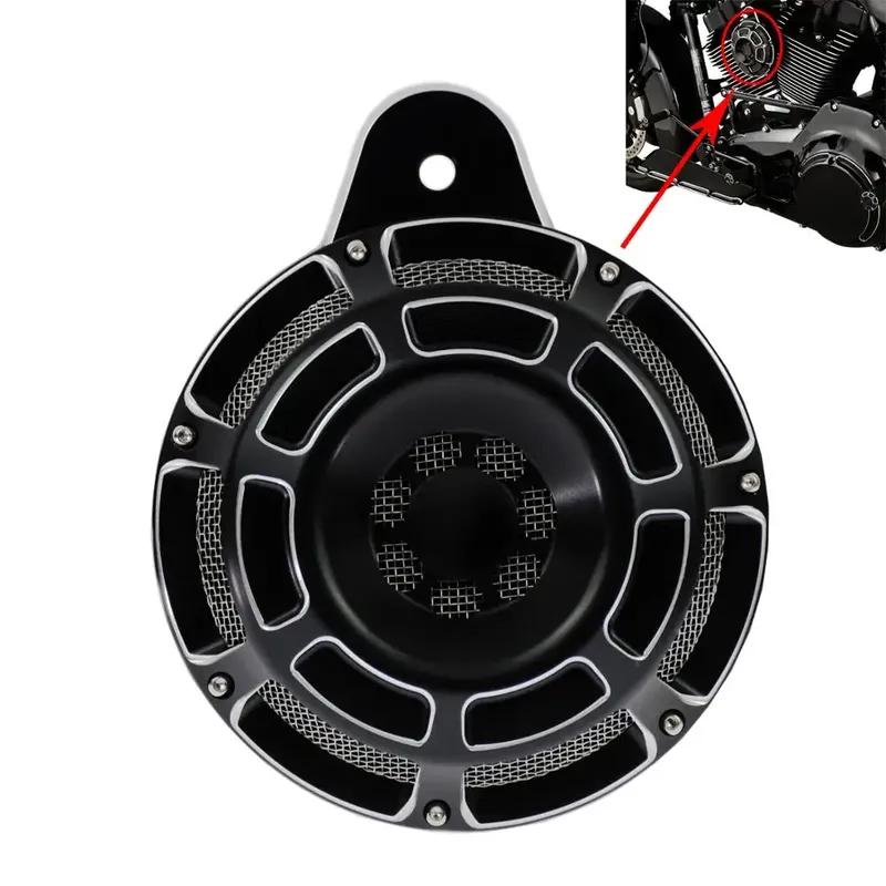 Motorcycle Black/Chrome Horn Cover CNC Aluminum Horn Assembly For Harley Touring 1991-Later Big Twin Sportster XL 883 1200 07-Up