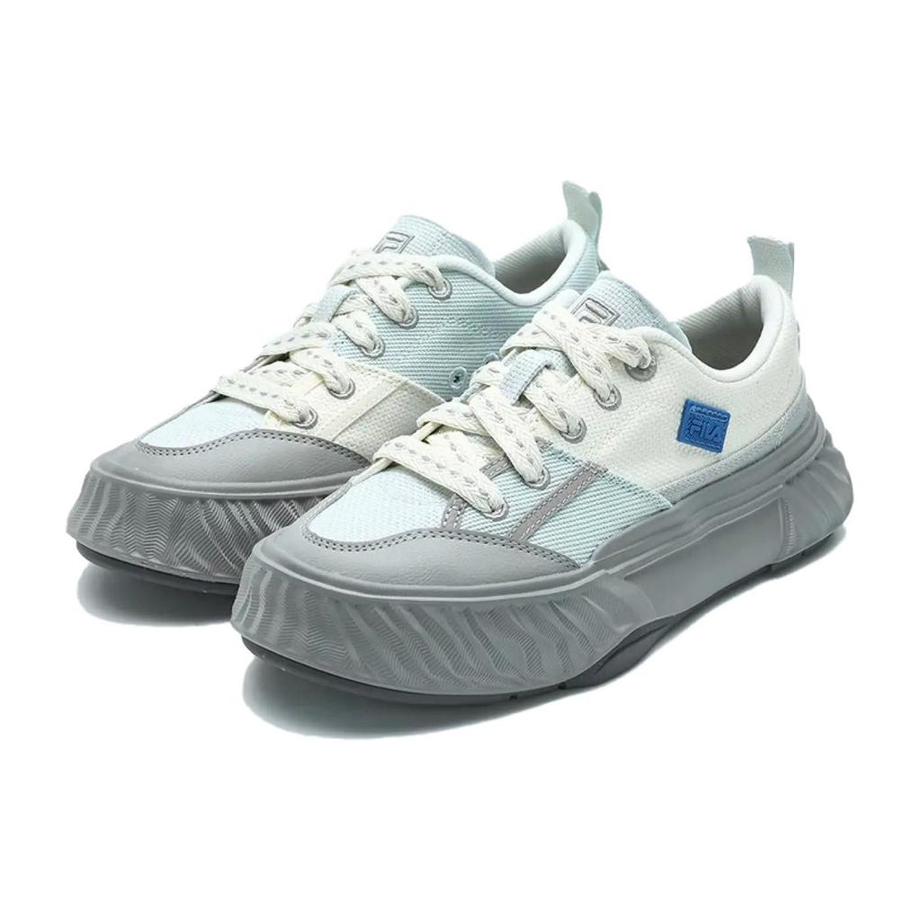 FILA Fosso Casual Shoes Fashion Retro Versatile Breathable Low-Top Canvas Shoes Women sneaker White Gray F12W422304FCJ
