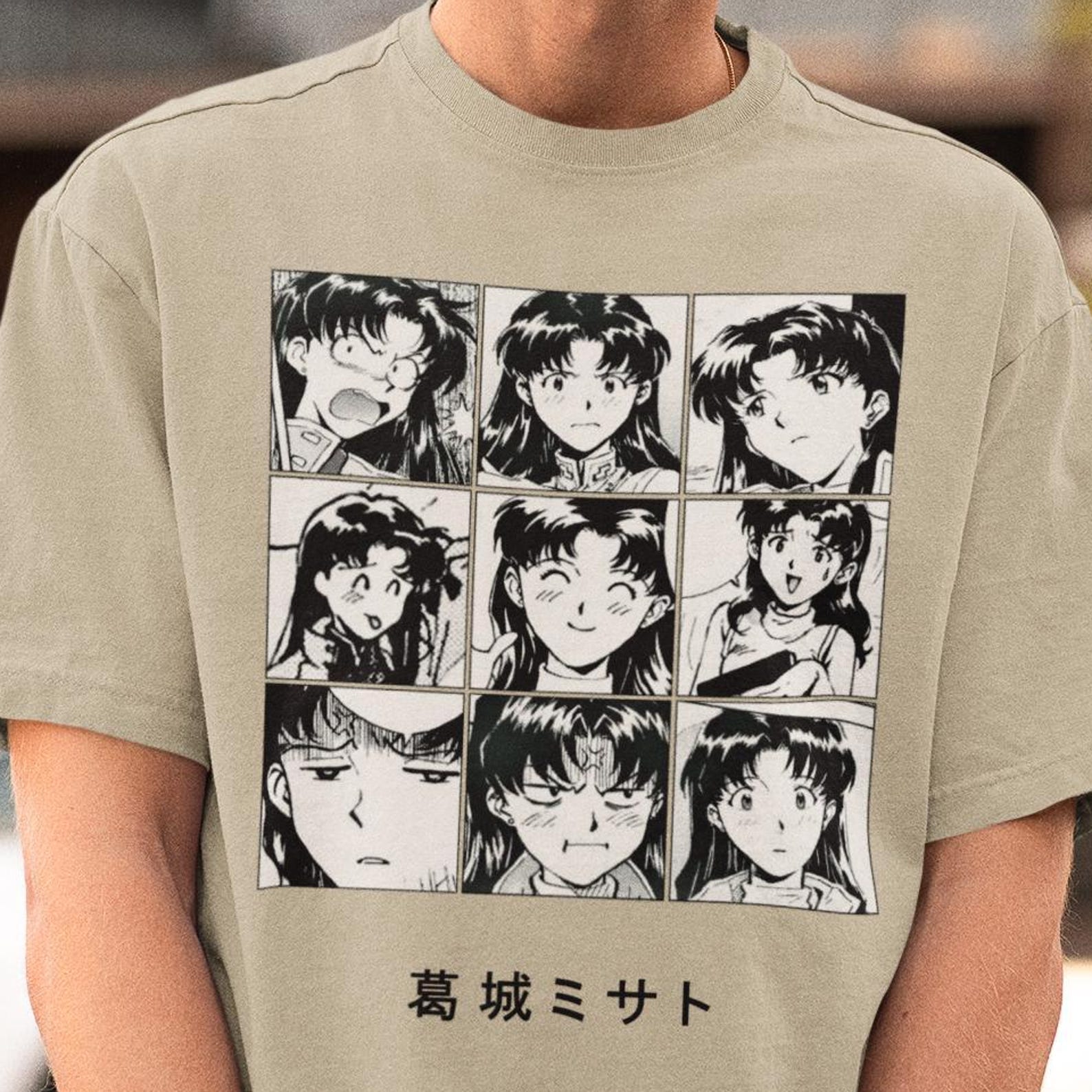 Misato Katsuragi Anime Shirt – Evangelion Tshirt,EVA Tee,Katsuragi Sweater M