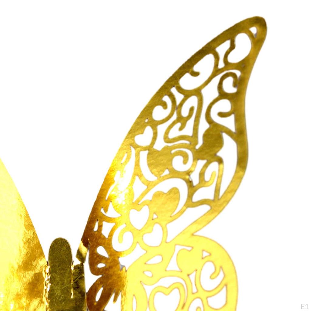 50 kusů Butterfly Glass Papír s názvem Kartičky na nápoje Nápojové značky Duté 10 cm x 7 cm pro akce