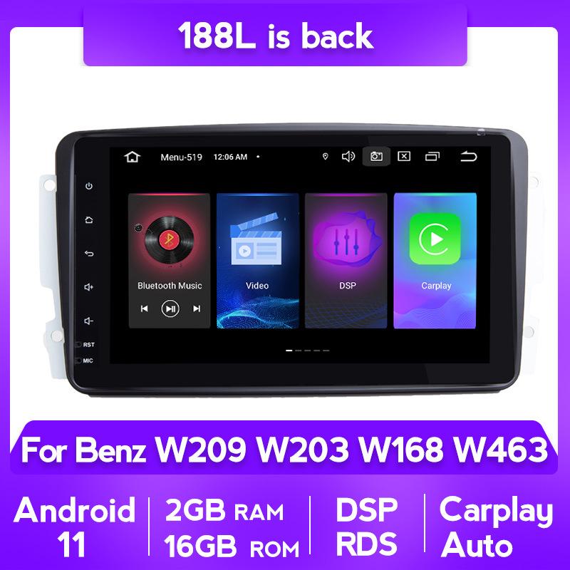 Mercedes-Benz W209/W203/W168/463 GPS Navigation & CarPlay System with Reversing Camera & Bluetooth