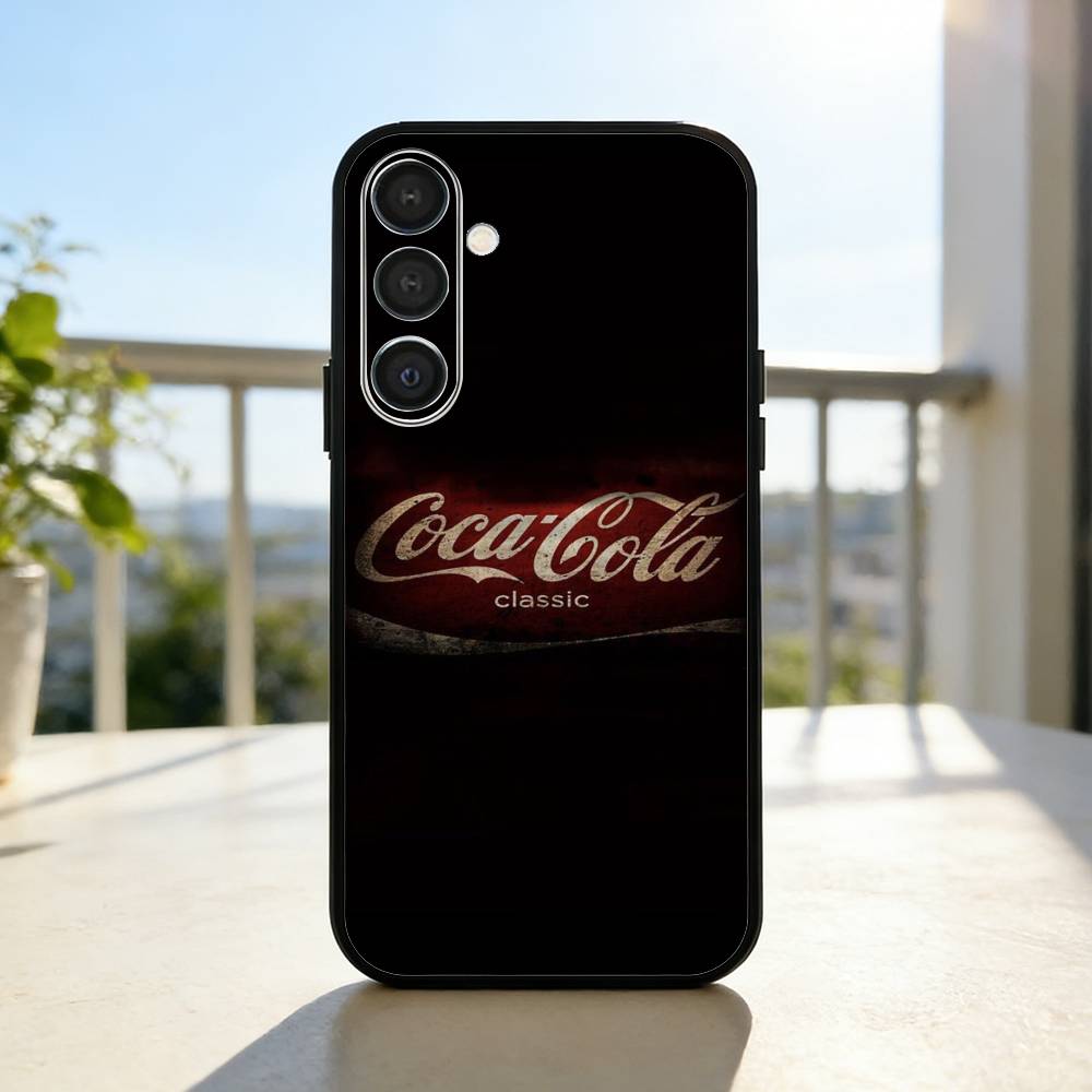 Heiß C-Coca C-Cola Vintage Handyhülle Für Samsung A73,72,71,53,52,51,22,91,80, Weiche Schwarze Hülle