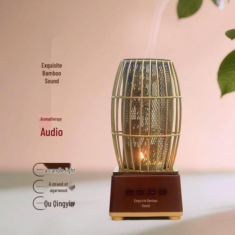 

Exquisite Bamboo Bluetooth Aromatherapy Speaker with Incense Holder