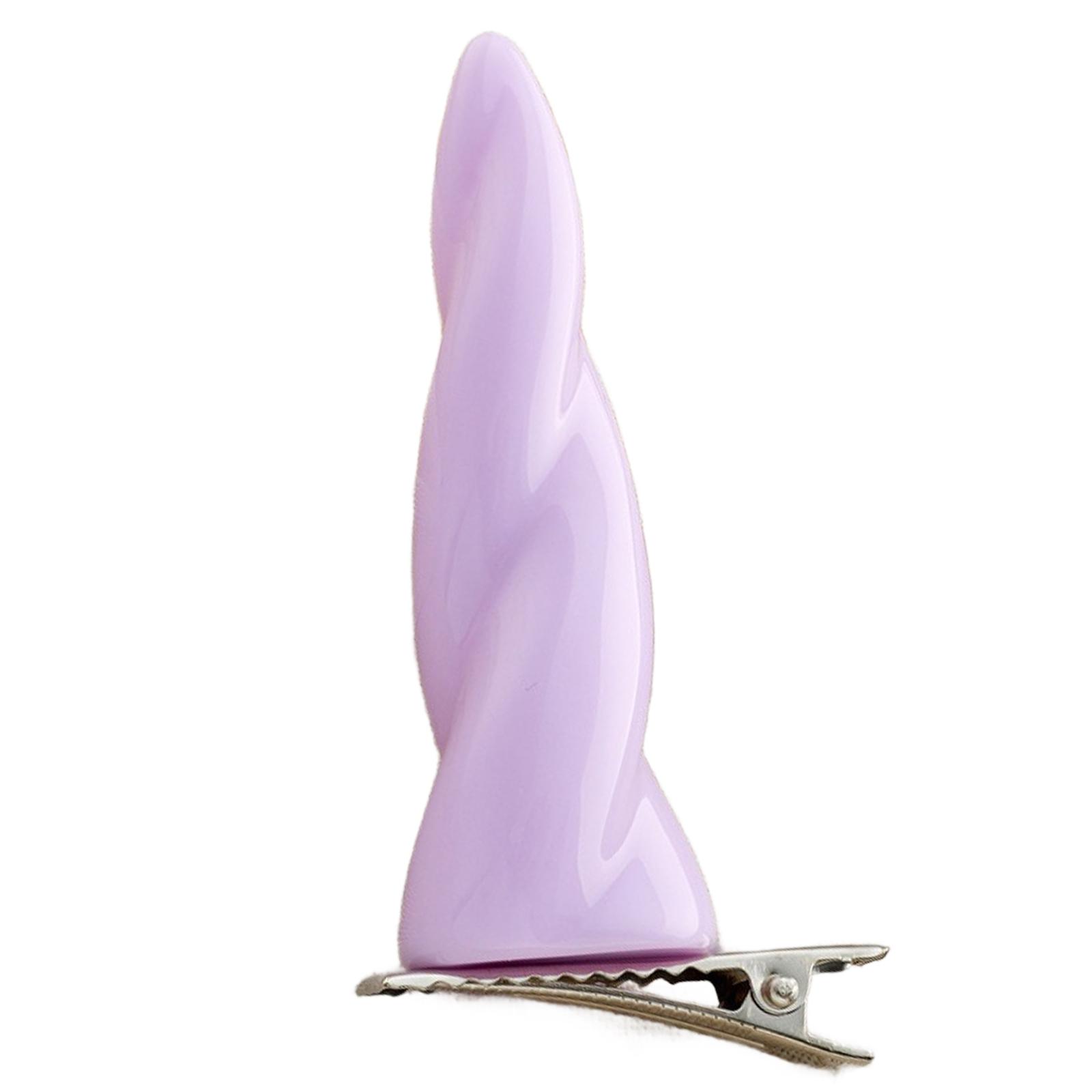 

Anime Hair Clip Unicorn Halloween Horn Flat Clip Halloween Hairpin Unicorn Elegant Hair Clip for Cosplay A фиолетовый