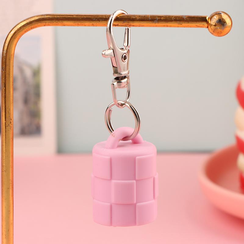 1/3 Pcs Silicone Lip Gloss Keychain Caps For Women Travel Convenient Beauty Product Accessories Travel Makeup Tool Accessory