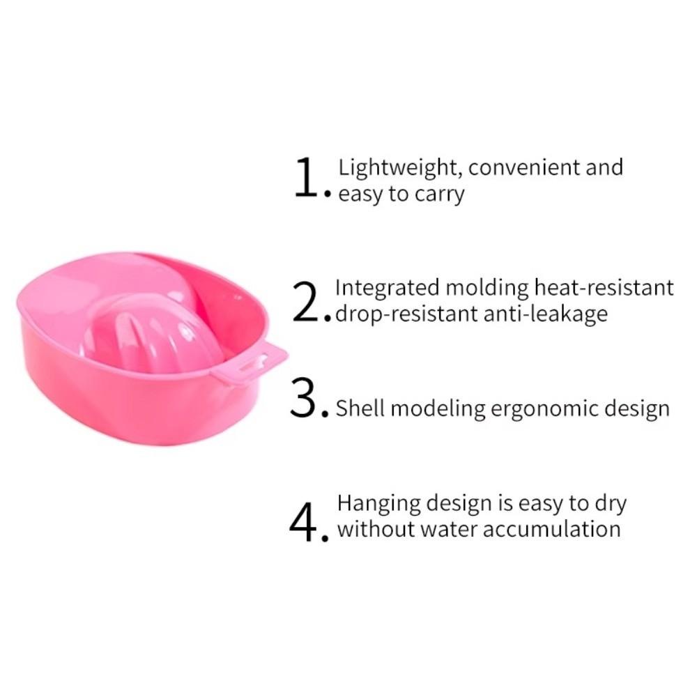 Plastic Nail Art Remover Bowl DIY Style Bath Treatment Manicure Hand Soak Bowl Remover Container Hand Wash Nail Soaking Tray