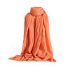 Women Scarf Shawl Solid Color Soft Fabric Scarf Thin Breathable Shawl Versatile Winter Outdoor Accessory