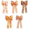 DIY Bows Maple Leaf Pumpkin Bow Festive Thanksgiving and Halloween Decorations