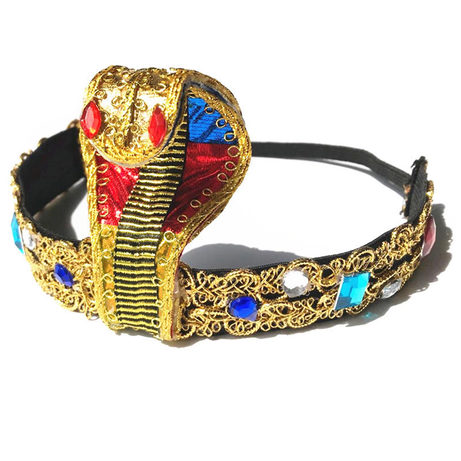 

Вечеринка Египетская повязка на голову Подросток Взрослый Фотосессия Повязка для волос со змеиным декором Золотой цвет Клеопатра Ободок для волос золотой