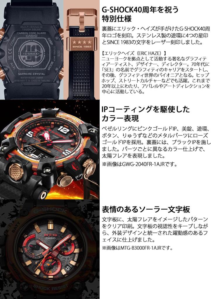 Casio G-Shock GWG-2040FR-1AJR 40th Flare Red